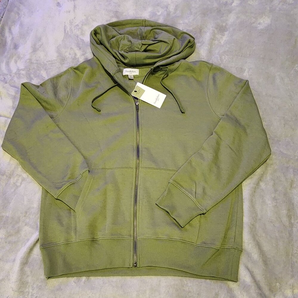 *NWT* Men's Olive Green Large Goodfellow Zipper Hoodie